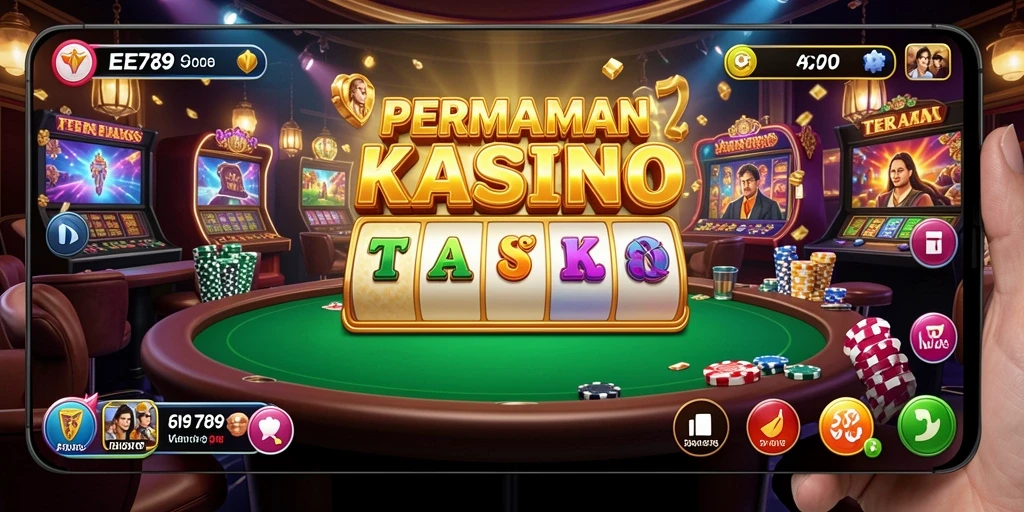 Screenshot gameplay EE789 yang menampilkan berbagai permainan Kasino menarik.