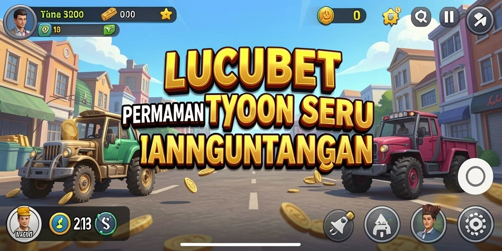 Screenshot gameplay LUCUBET menampilkan dinamika pengelolaan bisnis yang menyenangkan.