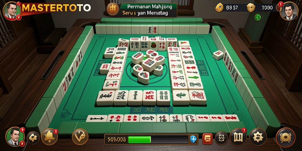 Screenshot MASTERTOTO menampilkan gameplay Mahjong yang menyenangkan.
