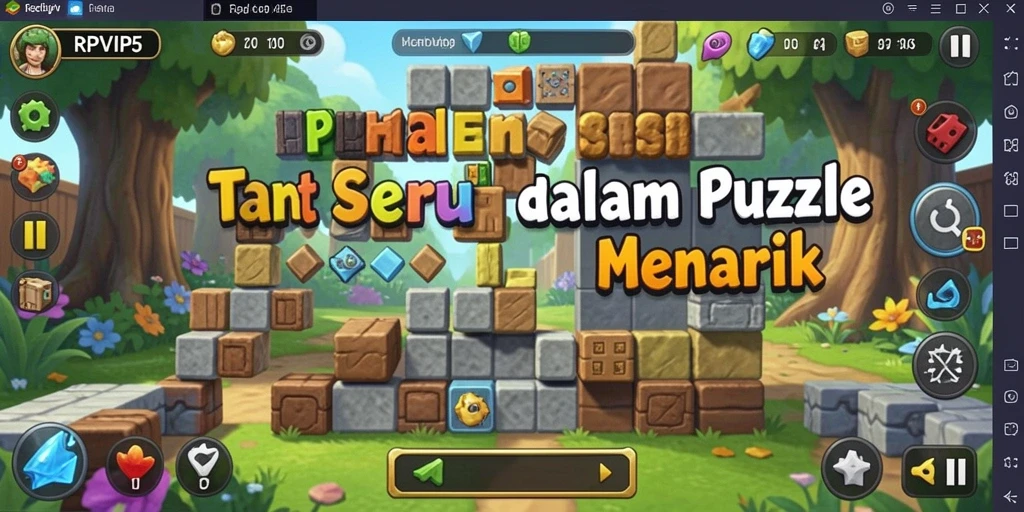 Screenshot gameplay menunjukkan tantangan Puzzle yang mengasyikkan.
